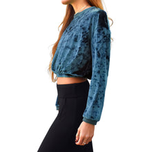 Load image into Gallery viewer, Velvet Crewneck Top - Indigo
