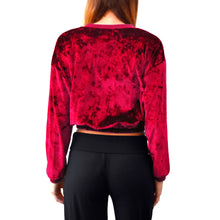 Load image into Gallery viewer, Velvet Crewneck Top - Red
