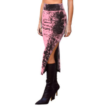 Load image into Gallery viewer, Velvet Fitted Midi Skirt - Dusty Rose
