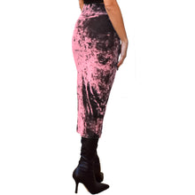 Load image into Gallery viewer, Velvet Fitted Midi Skirt - Dusty Rose
