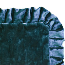 Load image into Gallery viewer, Velvet Ruffle Pillow Cover Set - Indigo

