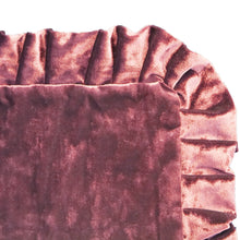 Load image into Gallery viewer, Velvet Ruffle Pillow Cover Set - Dusty Rose
