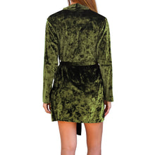 Load image into Gallery viewer, Velvet Robe - Olive Green
