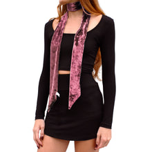 Load image into Gallery viewer, Velvet Skinny Scarf - Dusty Rose
