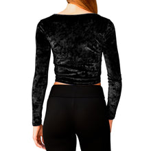 Load image into Gallery viewer, Velvet Square-Neck Top - Black
