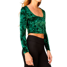 Load image into Gallery viewer, Velvet Square-Neck Top - Emerald Green
