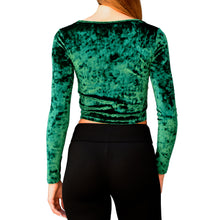 Load image into Gallery viewer, Velvet Square-Neck Top - Emerald Green
