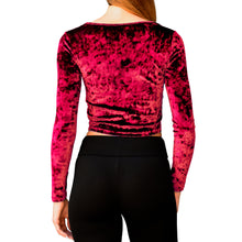Load image into Gallery viewer, Velvet Square-Neck Top - Red
