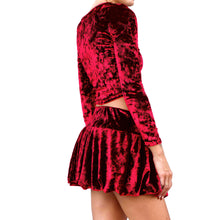 Load image into Gallery viewer, Velvet Square-Neck Top - Red

