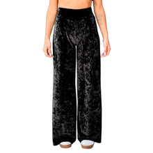 Load image into Gallery viewer, Velvet Wide Leg Pants - Black
