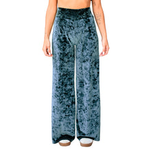 Load image into Gallery viewer, Velvet Wide Leg Pants - Indigo
