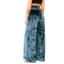 Load image into Gallery viewer, Velvet Wide Leg Pants - Indigo
