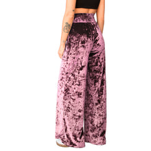 Load image into Gallery viewer, Velvet Wide Leg Pants - Dusty Rose
