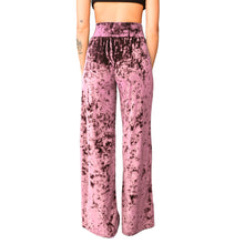 Load image into Gallery viewer, Velvet Wide Leg Pants - Dusty Rose
