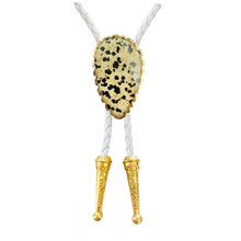 Load image into Gallery viewer, Gemstone Bolo Tie - Dalmatian Jasper
