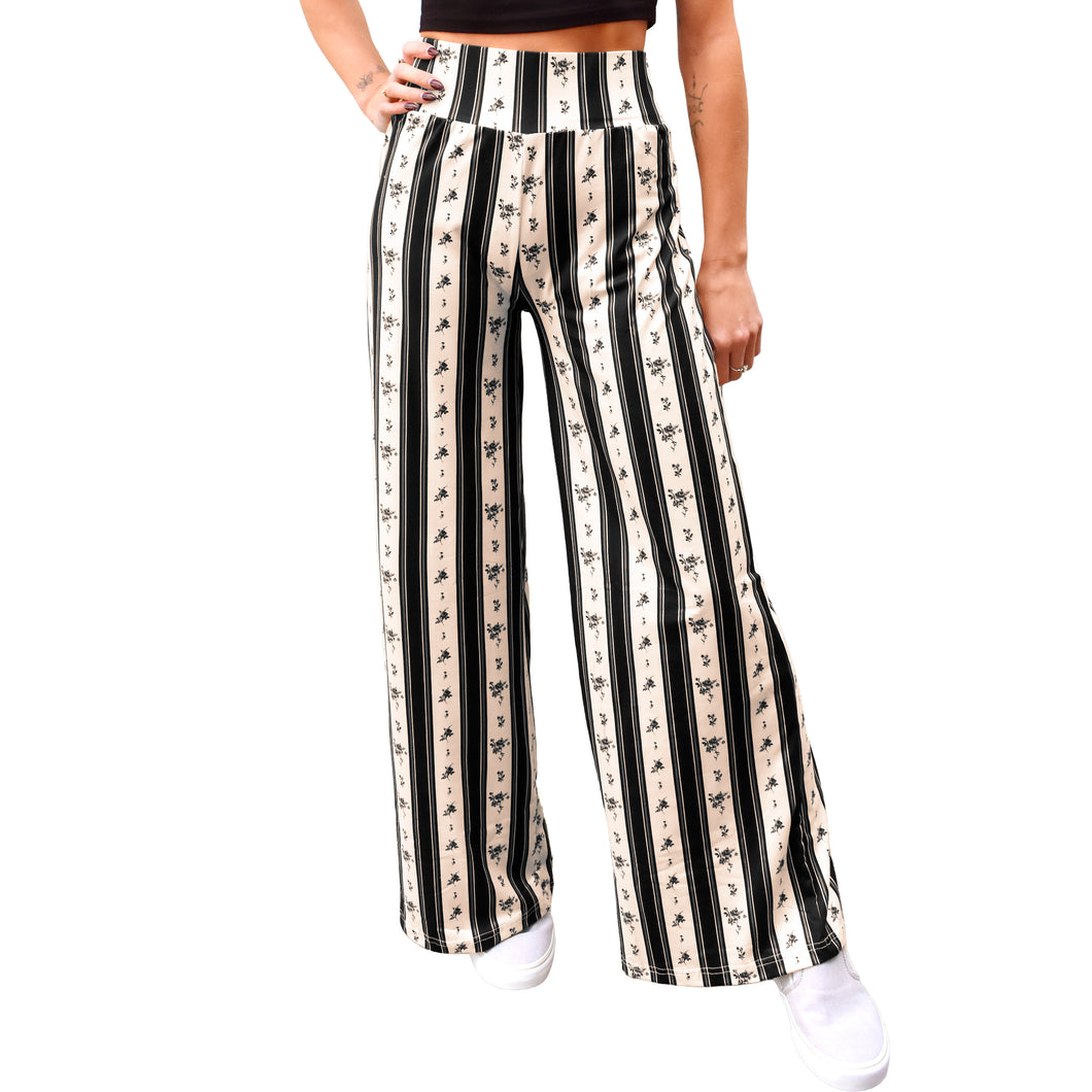 Wide Leg Pants - Black Coquette