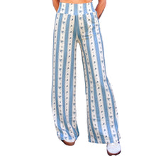 Load image into Gallery viewer, Wide Leg Pants - Blue Coquette
