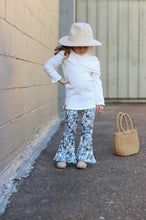 Load image into Gallery viewer, Little Girl&#39;s Bell Bottoms - Indigo Floral
