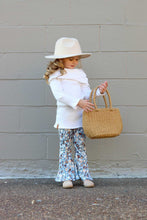 Load image into Gallery viewer, Little Girl&#39;s Bell Bottoms - Indigo Floral
