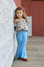 Load image into Gallery viewer, Little Girl&#39;s Bell Bottoms - Solid Light Blue

