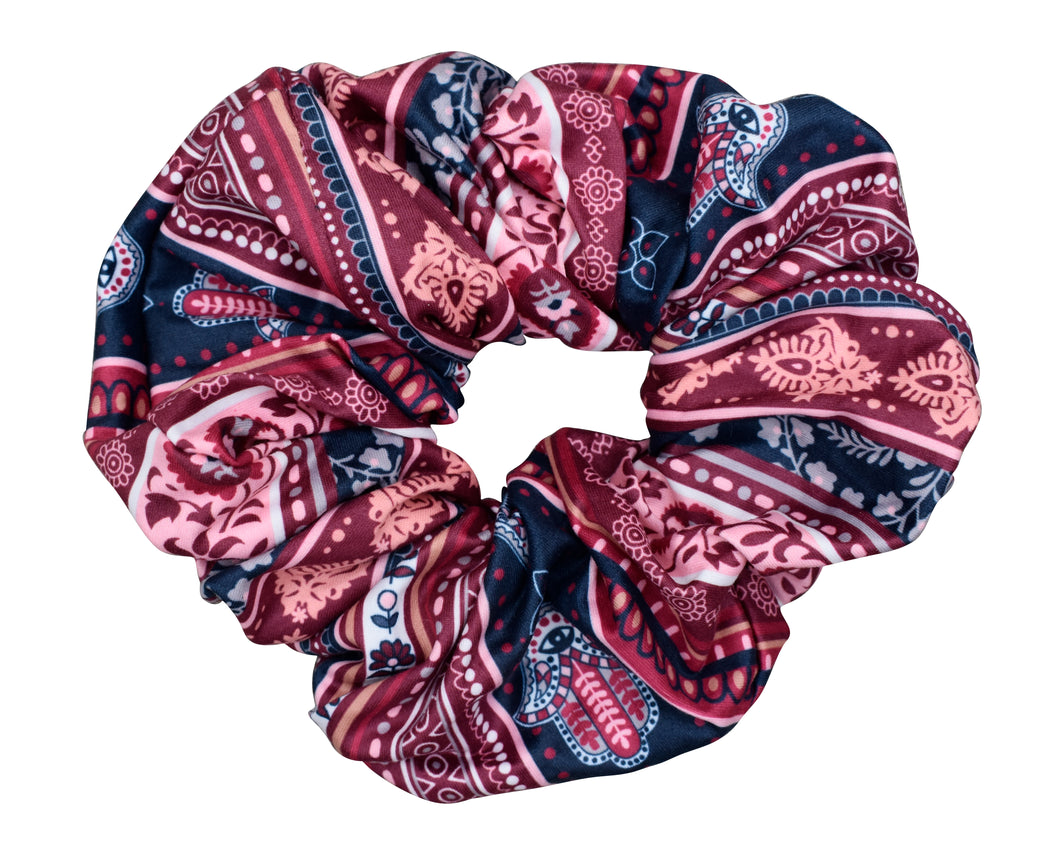 Oversized Scrunchie - Marsala Paisley