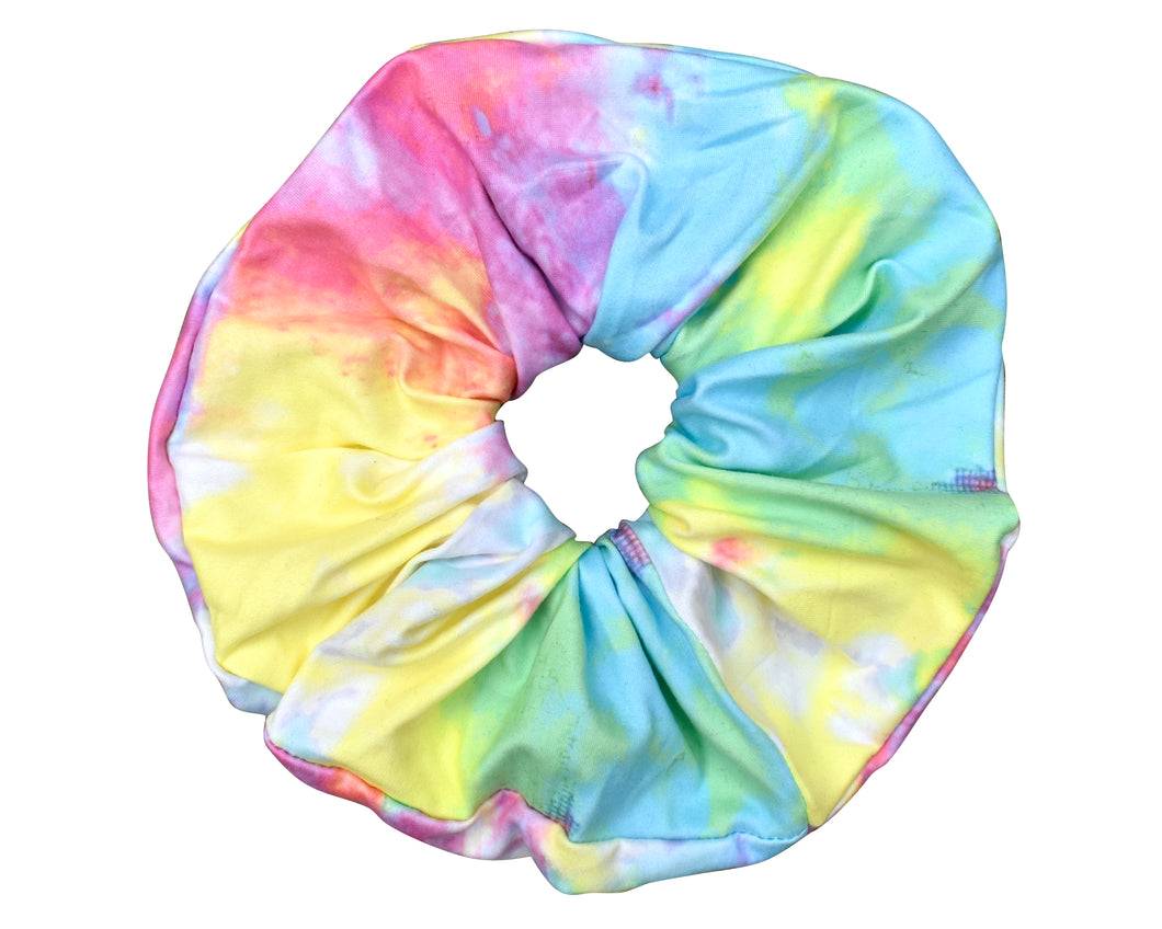 Oversized Scrunchie - Rainbow Tie Dye