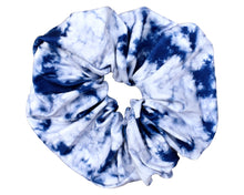 Load image into Gallery viewer, Oversized Scrunchie - Blue Tie Dye
