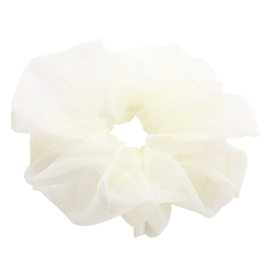 Oversized Organza Scrunchie - Off White