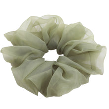 Load image into Gallery viewer, Oversized Organza Scrunchie - Olive Green
