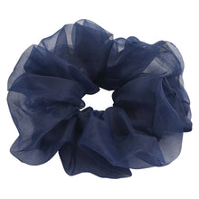 Load image into Gallery viewer, Oversized Organza Scrunchie - Navy Blue
