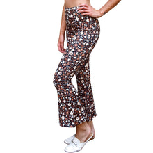 Load image into Gallery viewer, Cropped Bell Bottoms - Black Floral
