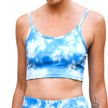 Load image into Gallery viewer, Cropped Tank Top - Blue Tie Dye

