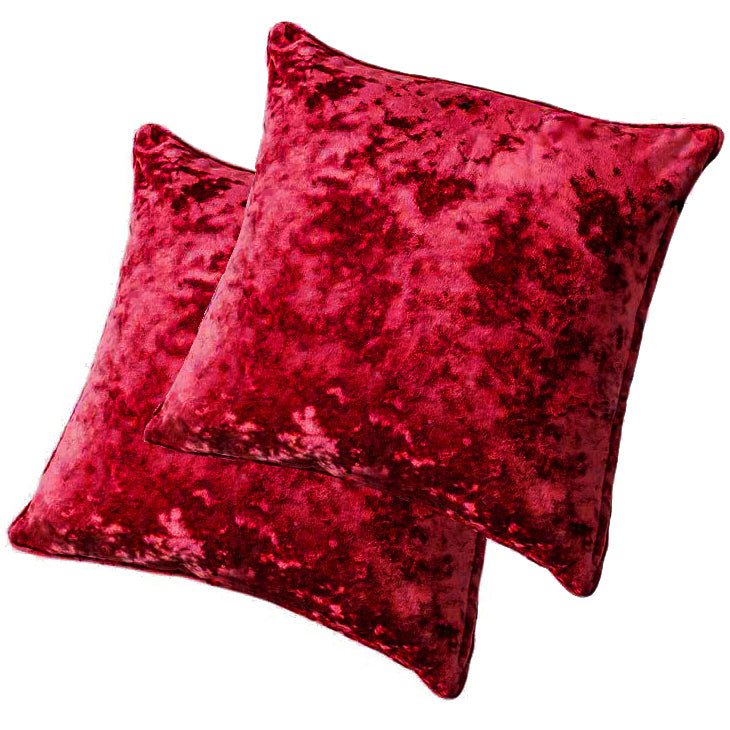 Velvet Pillowcase Set - Red