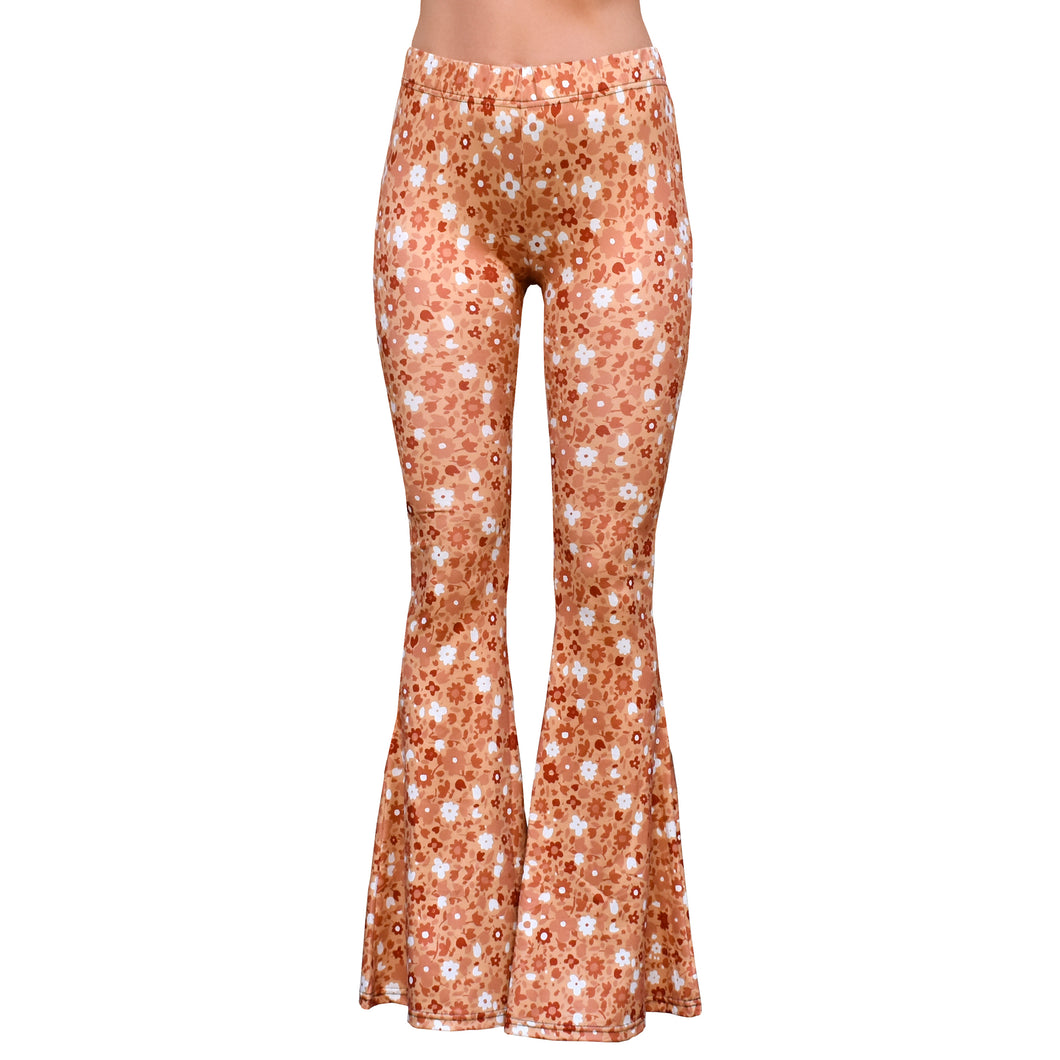 Bell Bottoms - Gold Floral