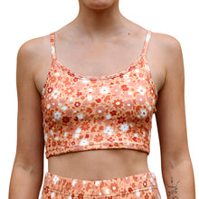 Load image into Gallery viewer, Cropped Tank Top - Gold Floral
