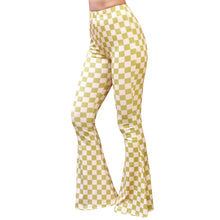 Load image into Gallery viewer, Bell Bottoms - Green Checkerboard
