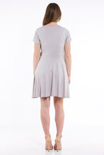 Load image into Gallery viewer, Surplice Wrap Dress - Light Grey
