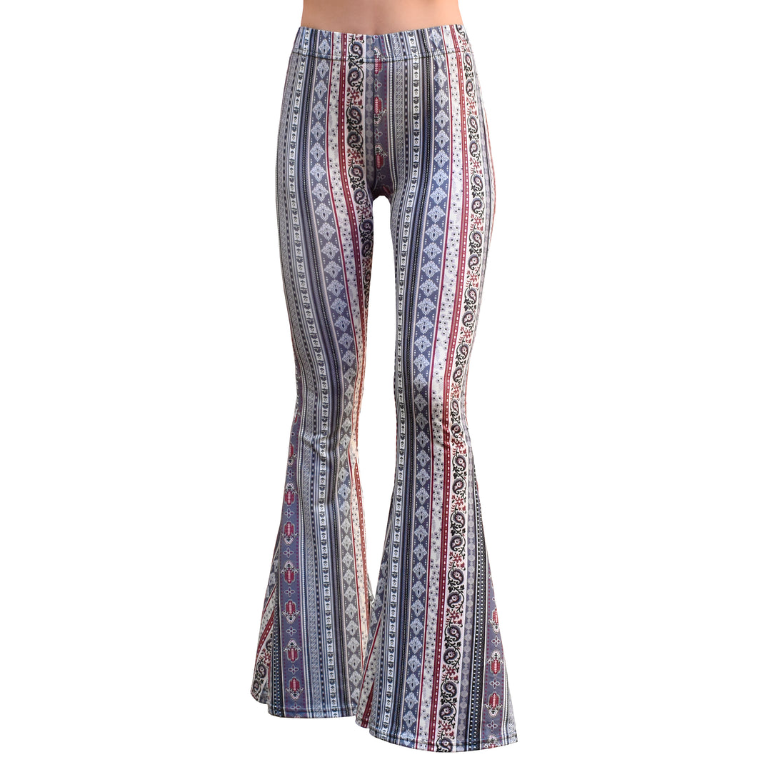Bell Bottoms - Indigo Paisley