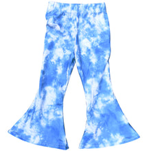 Load image into Gallery viewer, Little Girl&#39;s Bell Bottoms - Blue Tie Dye
