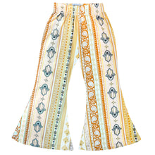 Load image into Gallery viewer, Little Girl&#39;s Bell Bottoms - Light Yellow Paisley
