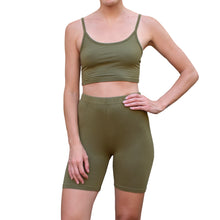 Load image into Gallery viewer, Bermuda Short Set - Solid Olive
