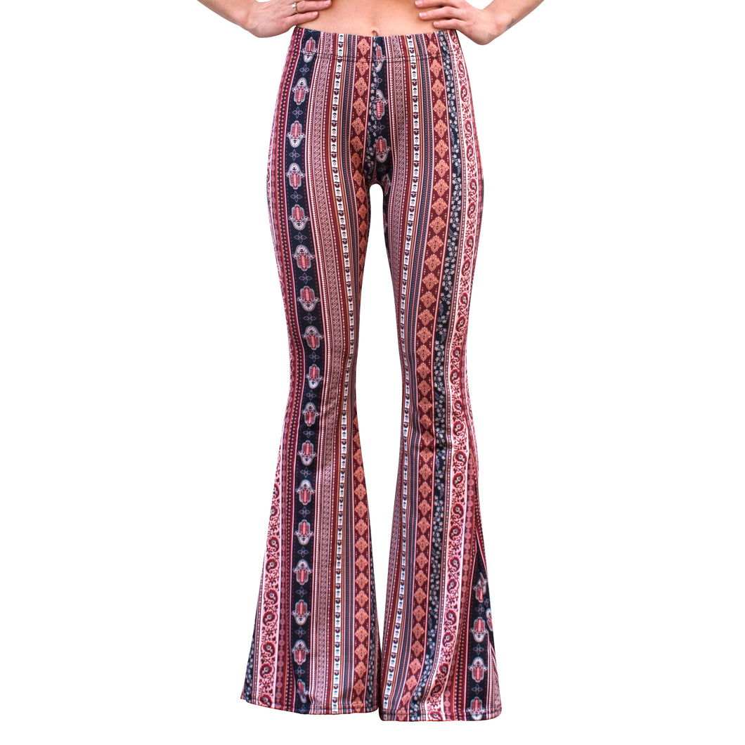 Bell Bottoms - Marsala Paisley