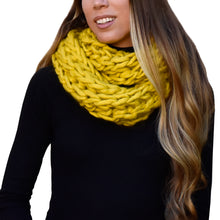 Load image into Gallery viewer, Chunky Knit Infinity Scarf - Mustard

