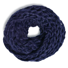 Load image into Gallery viewer, Chunky Knit Infinity Scarf - Navy
