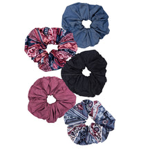 Load image into Gallery viewer, Oversized Printed &amp; Solid Scrunchies - Paisley
