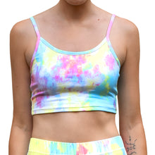 Load image into Gallery viewer, Cropped Tank Top - Rainbow Tie Dye

