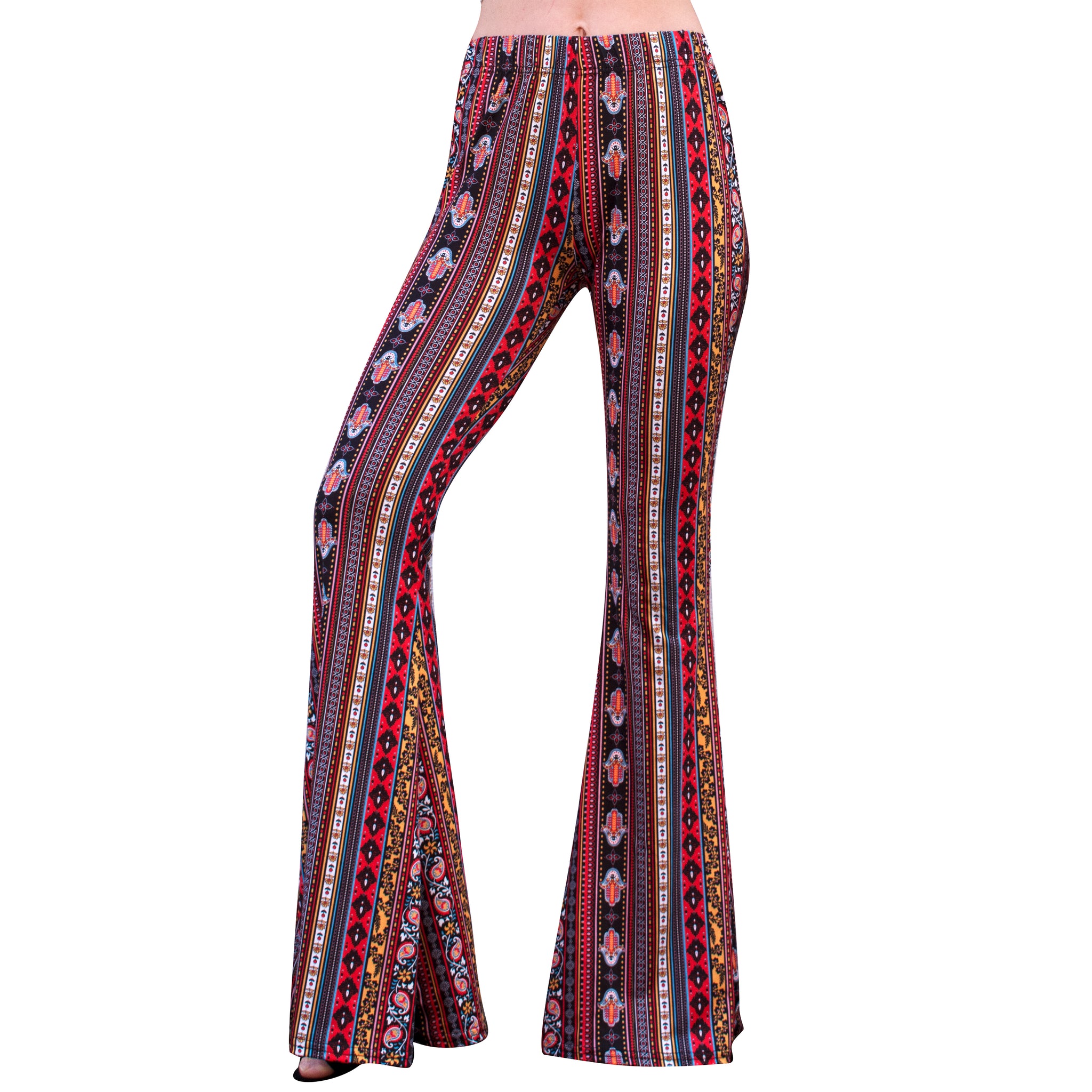 Bell Bottoms - Red/Yellow Paisley – Daisy Del Sol Bell Bottoms - Red/Yellow Paisley – Daisy Del Sol