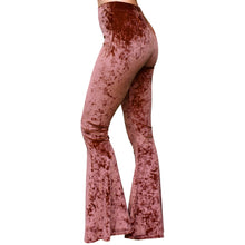 Load image into Gallery viewer, Velvet Bell Bottoms - Dusty Rose
