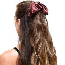 Load image into Gallery viewer, Oversized Velvet Scrunchie - Dusty Rose
