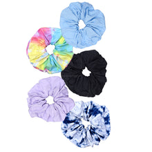 Load image into Gallery viewer, Oversized Printed &amp; Solid Scrunchies - Tie Dye
